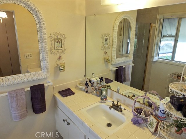 Master Bathroom with Tiled Counter Top