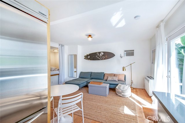 Lower level rentable studio with private entrance and patio.