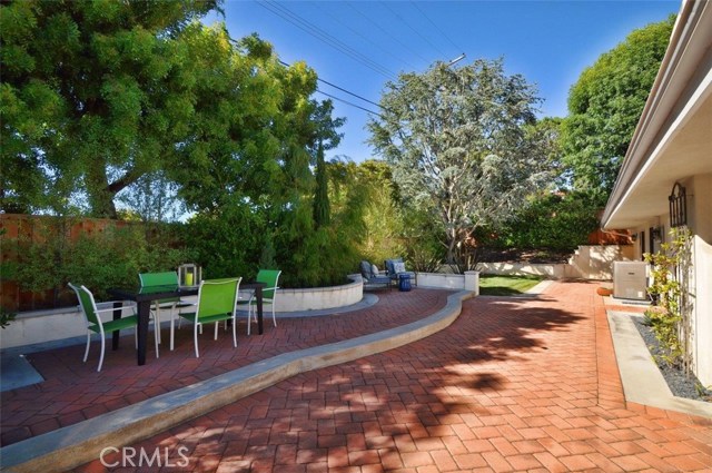 Landscaped Backyard with Paved Patio