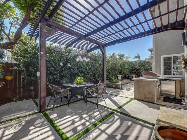 Wonderful pergola in the backyard.