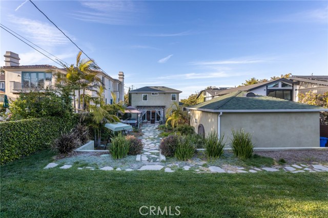 View from raised portion of backyard.