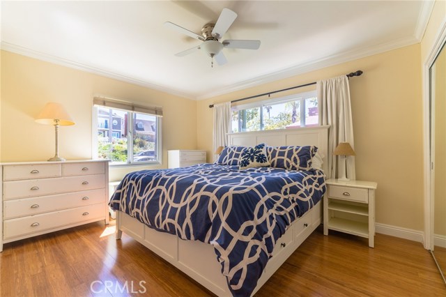 Master bedroom. Light and bright with new ceiling fan.