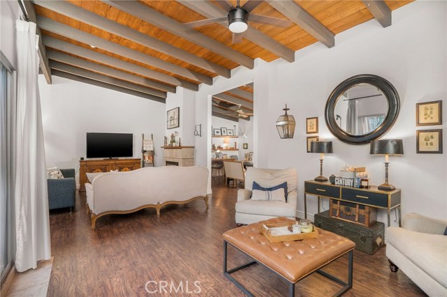 Open floor plan and high beam cathedral ceilings lots of natural light