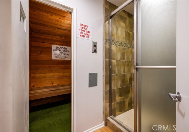 Clubhouse sauna and shower