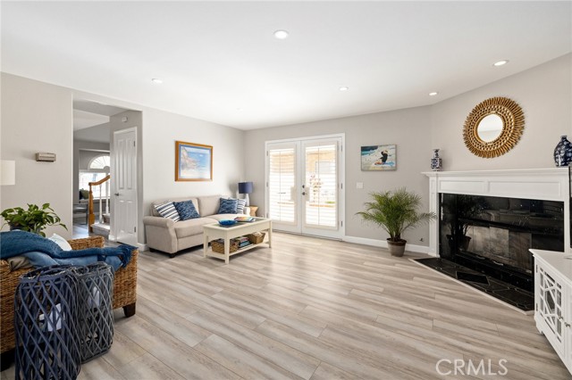 Spacious family room with patio access