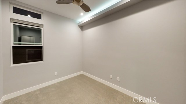 ALTERNATIVE VIEW OF 4TH BEDROOM WITH LED LIGHTING AND CEILING FAN