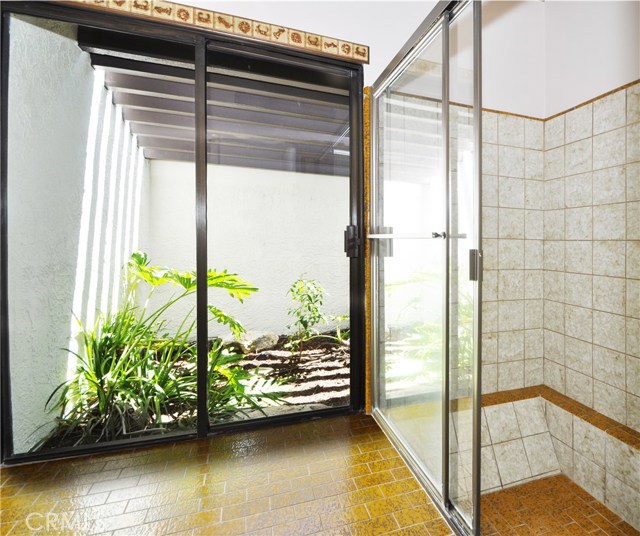 Master bath shower and private garden area