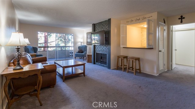 Living room with patio