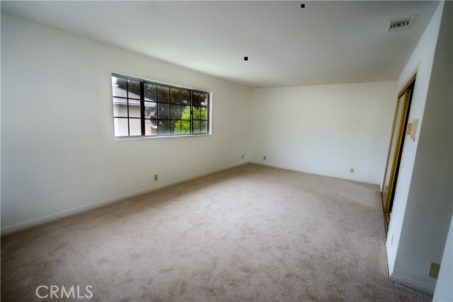 Large master suite with his and hers closets