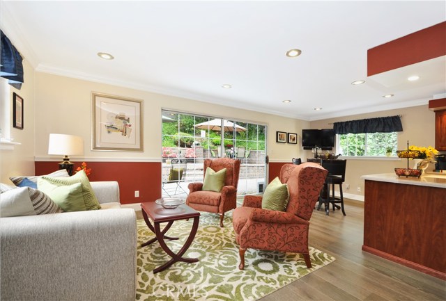 Family Room with Dining Area adjoins the Kitchen and the Great Room