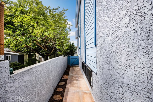 South walkway from rear yard
