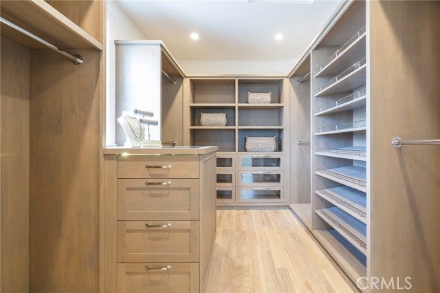 Master bedroom custom wood closet