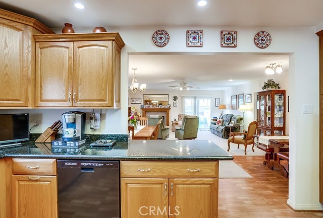 Kitchen facing family room