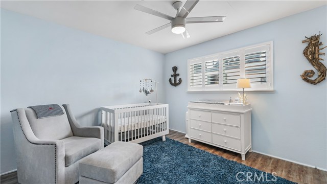 Second bedroom with new window and shutters