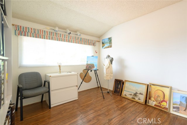 One of three upstairs bedrooms