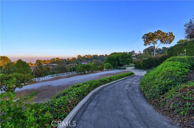 Driveway to lower pad with barn