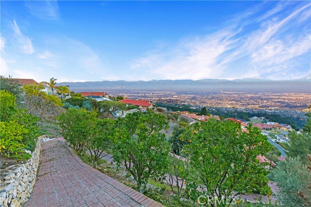 Pathway to the lower grass pad overlooking the many fruit trees