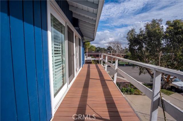 Deck off of living room and front bedroom