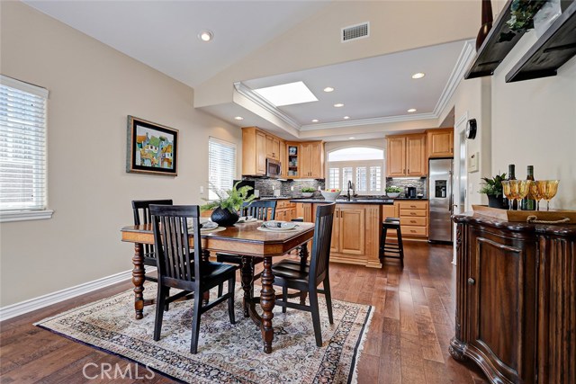 Casual dining area (or den) off of large kitchen