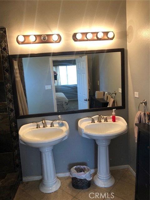 Master Bathroom with dual sinks.