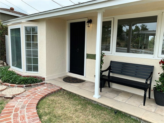 Front porch detail, freshly painted