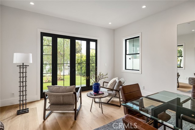 Versatile dining area shown here with conversational seating