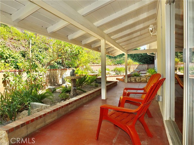 A view of the back yard from the family room