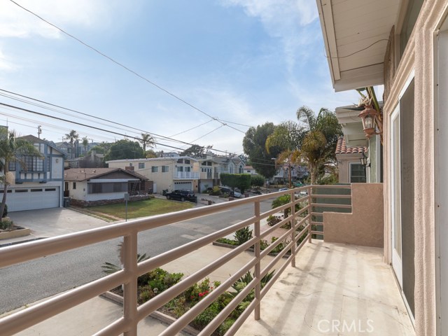 Front deck view of street