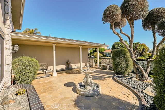 Zen like front door path way