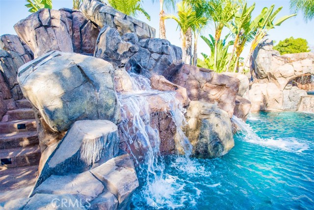 Waterfalls and Steps up to the Slide.