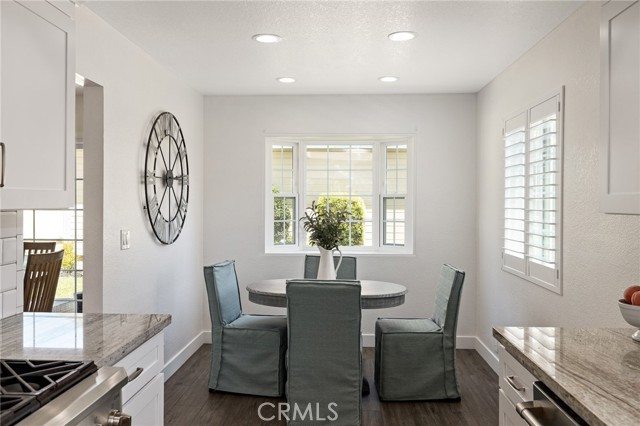 Kitchen view of the breakfast nook and nice bright view of the backyard.