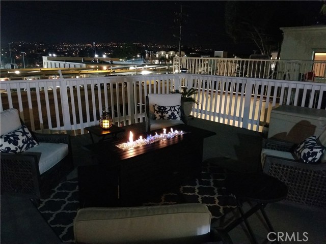 Great space for enjoying the night time view