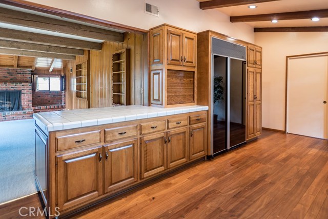 Kitchen and family room