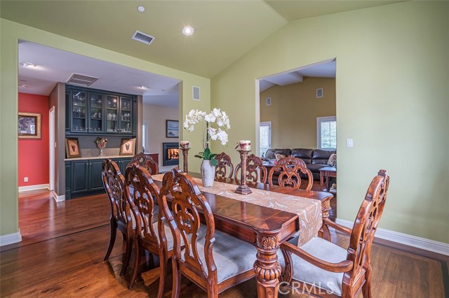 Formal dining room adjacent to the kitchen