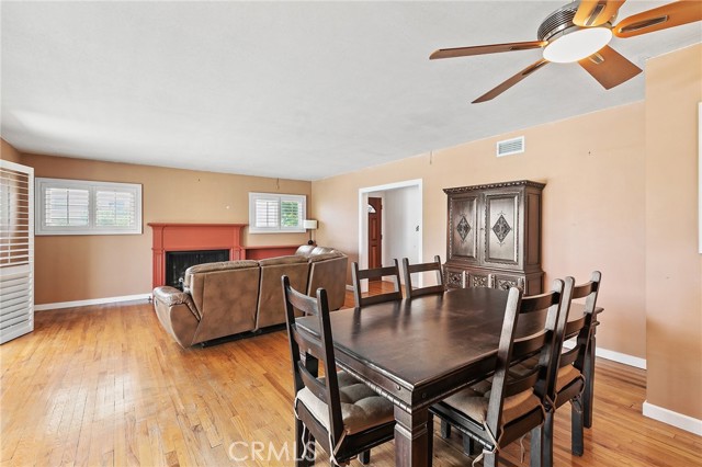 Upstairs unit dining area and living room