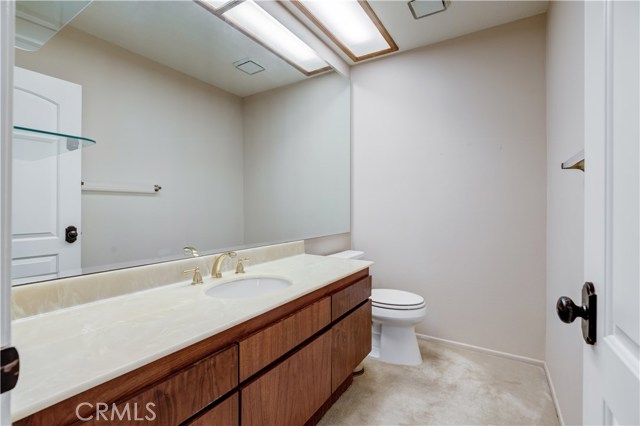 Half bath upstairs for guests