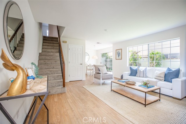 Open, long living room