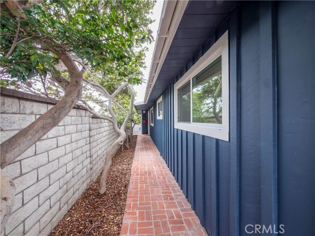 Brick path to front door