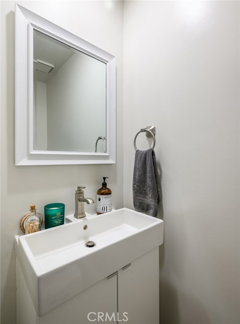 Half bath off entryway