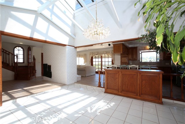 View from Atrium to kitchen/family room