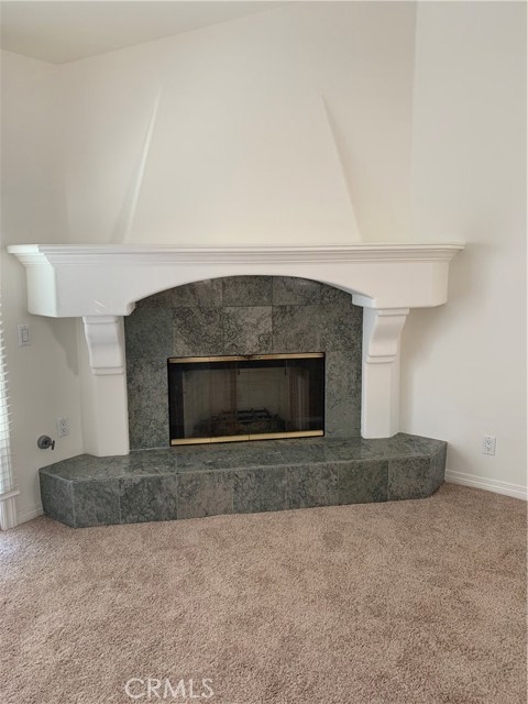 Gas fireplace in living room