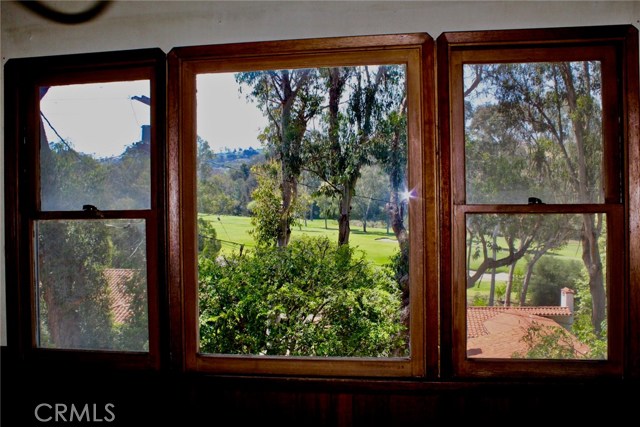 Golf Course View through Dining Room Window