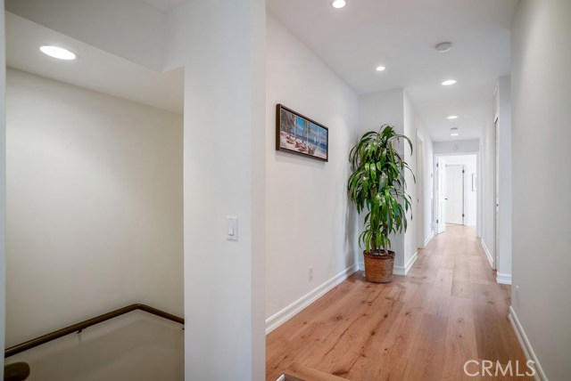Entry Level leading to the downstairs bedrooms, bathroom, laundry, and garage.