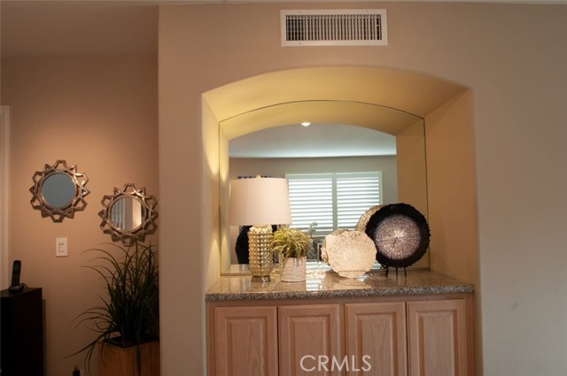 Living Room with built-in cabinetry.