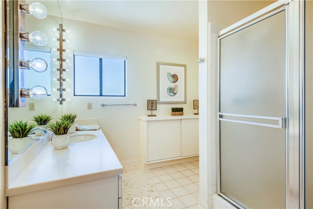 Hall bath with shower