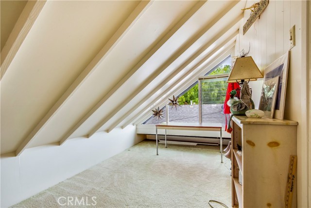 Finished attic space with window - use it for storage, crafts or a playroom