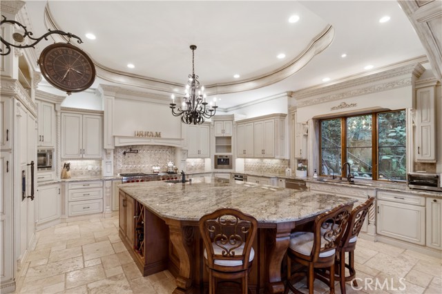 Kitchen with Massive Double Center Island.