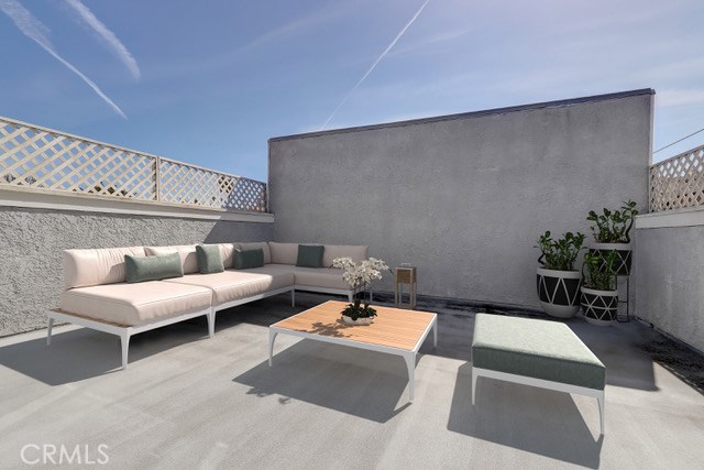 large private deck upstairs