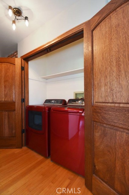 Laundry area conveniently located in the bedroom wing.