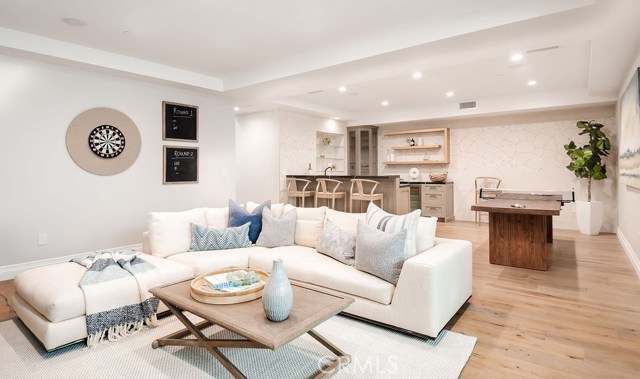 Basement Bonus room with wet bar